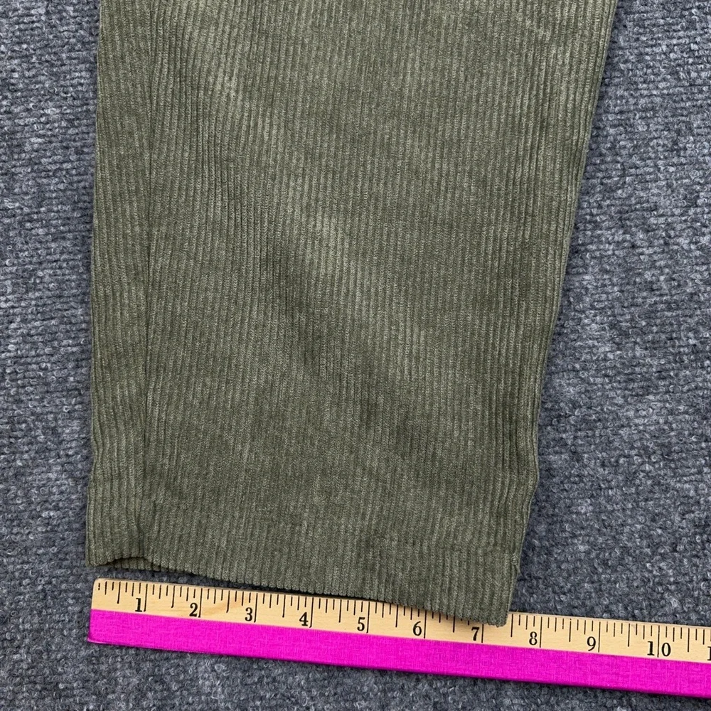 Madewell Corduroy High-Rise Tapered Pant 4 Distant Surplus Olive Green Pleated